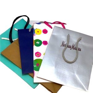 💚 Set of 5 Designer Shopping Bags